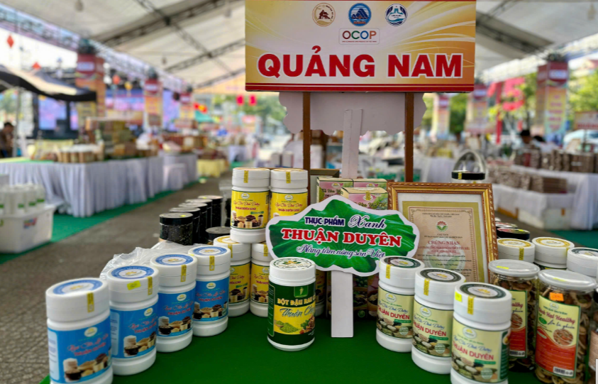 Bột đậu rau củ thuần chay tại ngày hội trưng bài sản phẩm OCOP Quảng Nam tại thành phố Đà Nẵng năm 2025